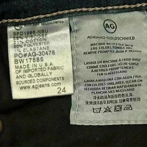 AG Jeans Women’s Size 24 Farrah High Rise Skinny Crop Dark Wash Jeans - Picture 7 of 10